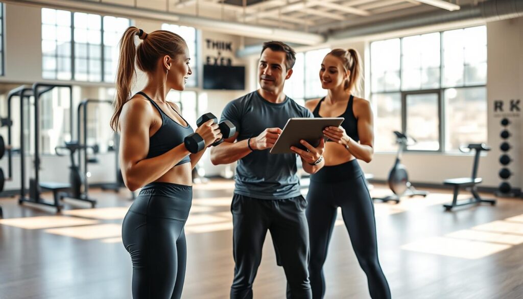 Personal trainer consultation session