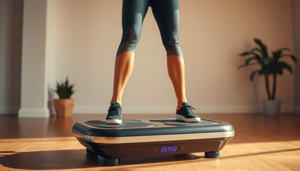 vibration plate in use
