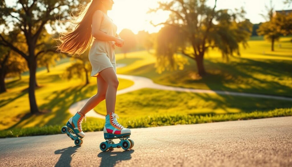 Roller skating for exercise